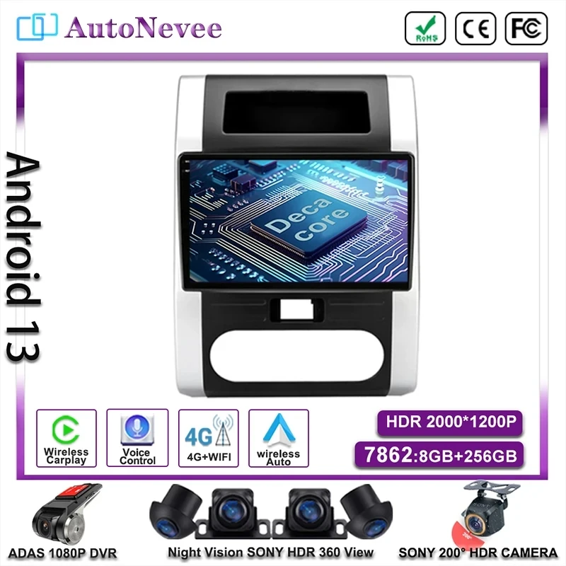 Android 13 Multimedia Dvd No 2Din Car Player Auto Radio Per Nissan X-Trail 2 T31 Xtrail 200 Navigazione Gps Stereo Carplay Wifi