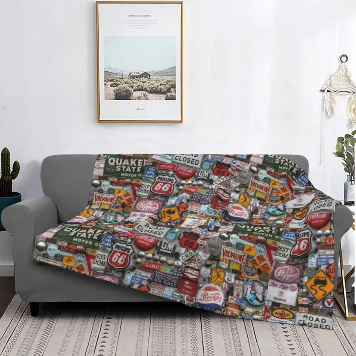 Route 66 Segni Coperte New Mexico Auto Car Automobile Flanella Fantastica Coperta Traspirante Per La Decorazione Domestica