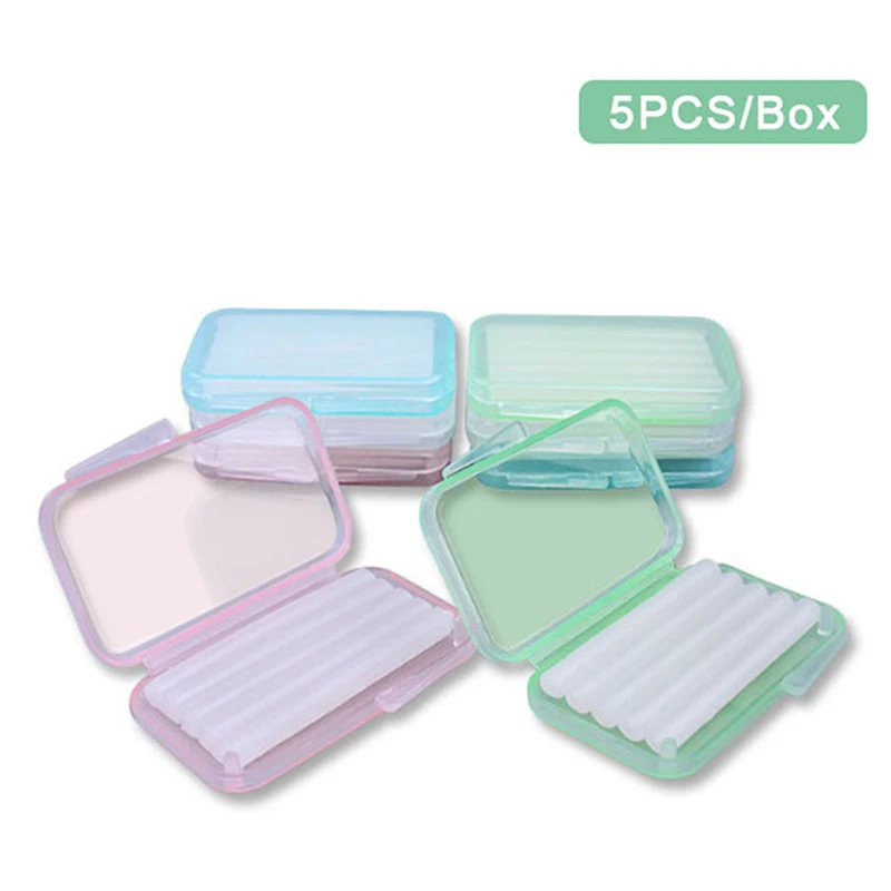 5 Pz/Scatola Ortodonzia Dentale Ortho Wax Mint Mix Profumo Per Bretelle Staffa Irritazione Delle Gengive Sbiancamento Dei Denti Strumenti Per L'Igiene