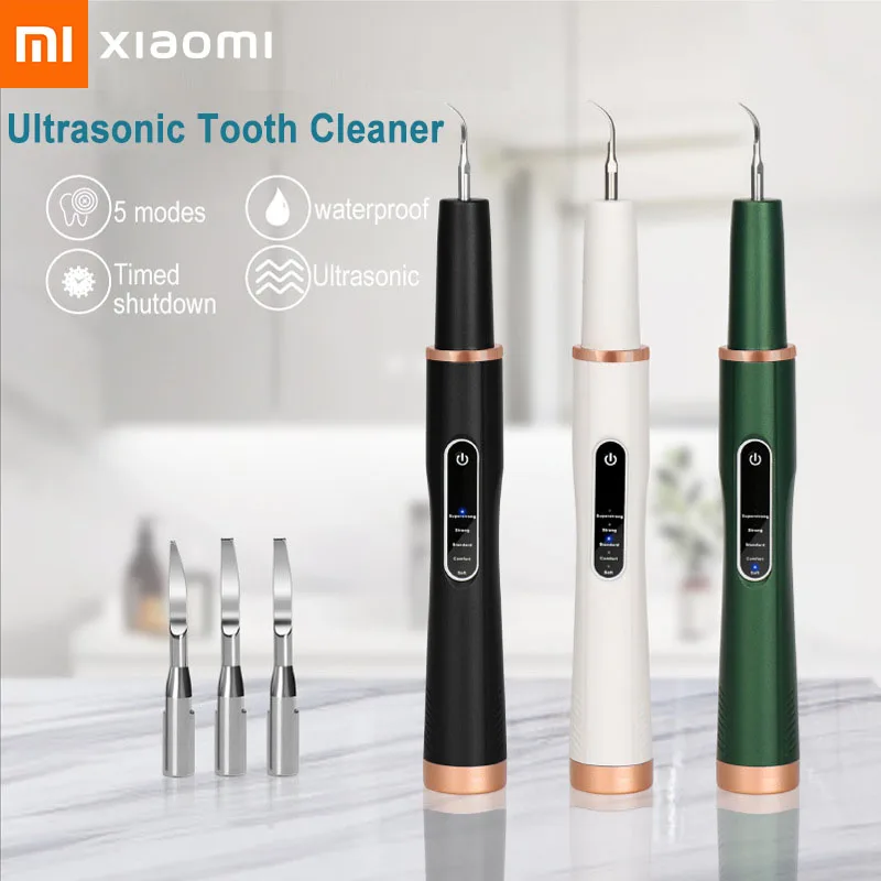 Xiaomi Dental Scaler Ultrasonic Tooth Cleaner Whiten Stone Removal Electric Sonic Placca Remover Per Denti Stain Tartaro Calculus