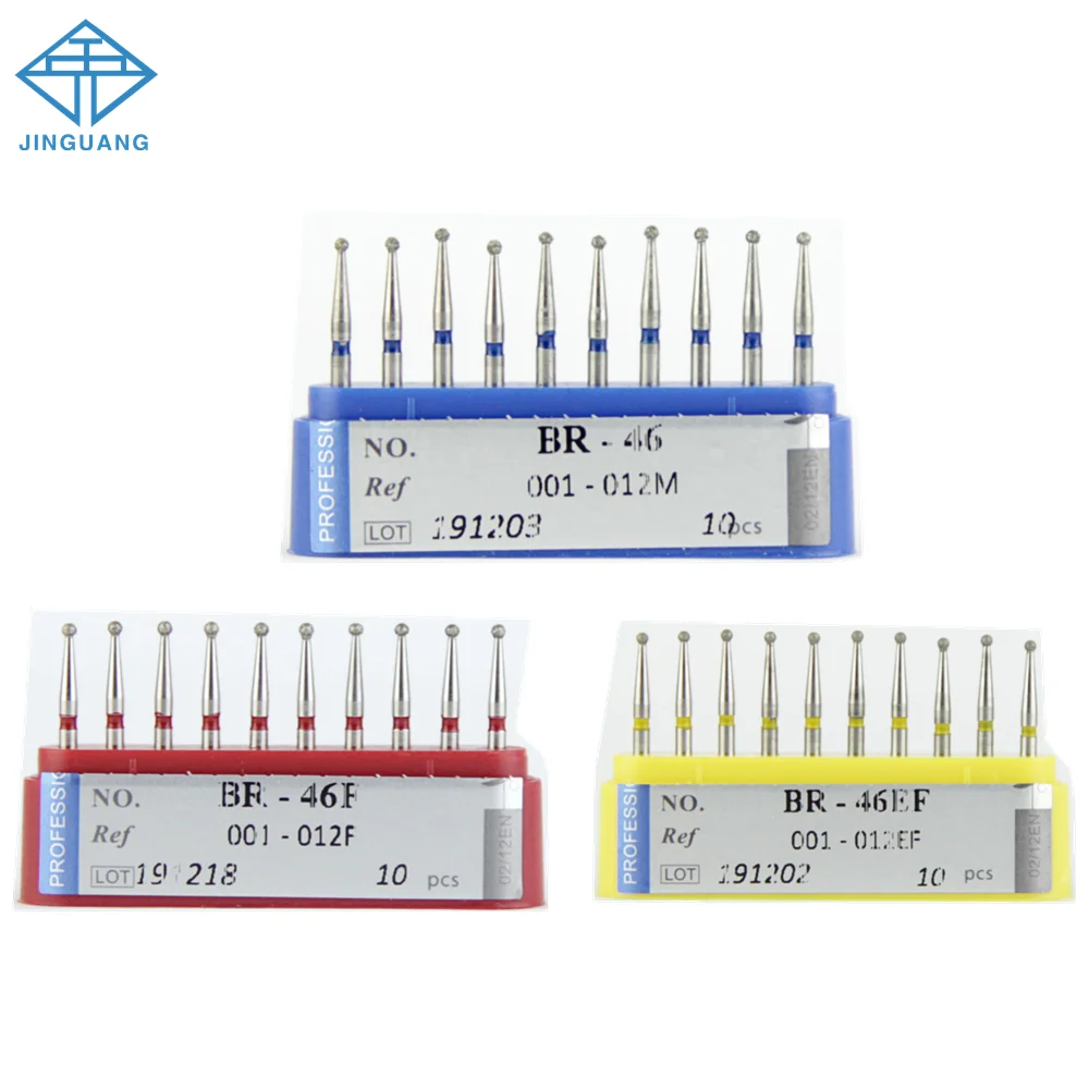 50Pcs Br-46 Br-46Ef Dental Diamond Ball Burs Fg For High Speed Handpiece Polishing Teeth Whitening Tools Dentist Clinic Tool