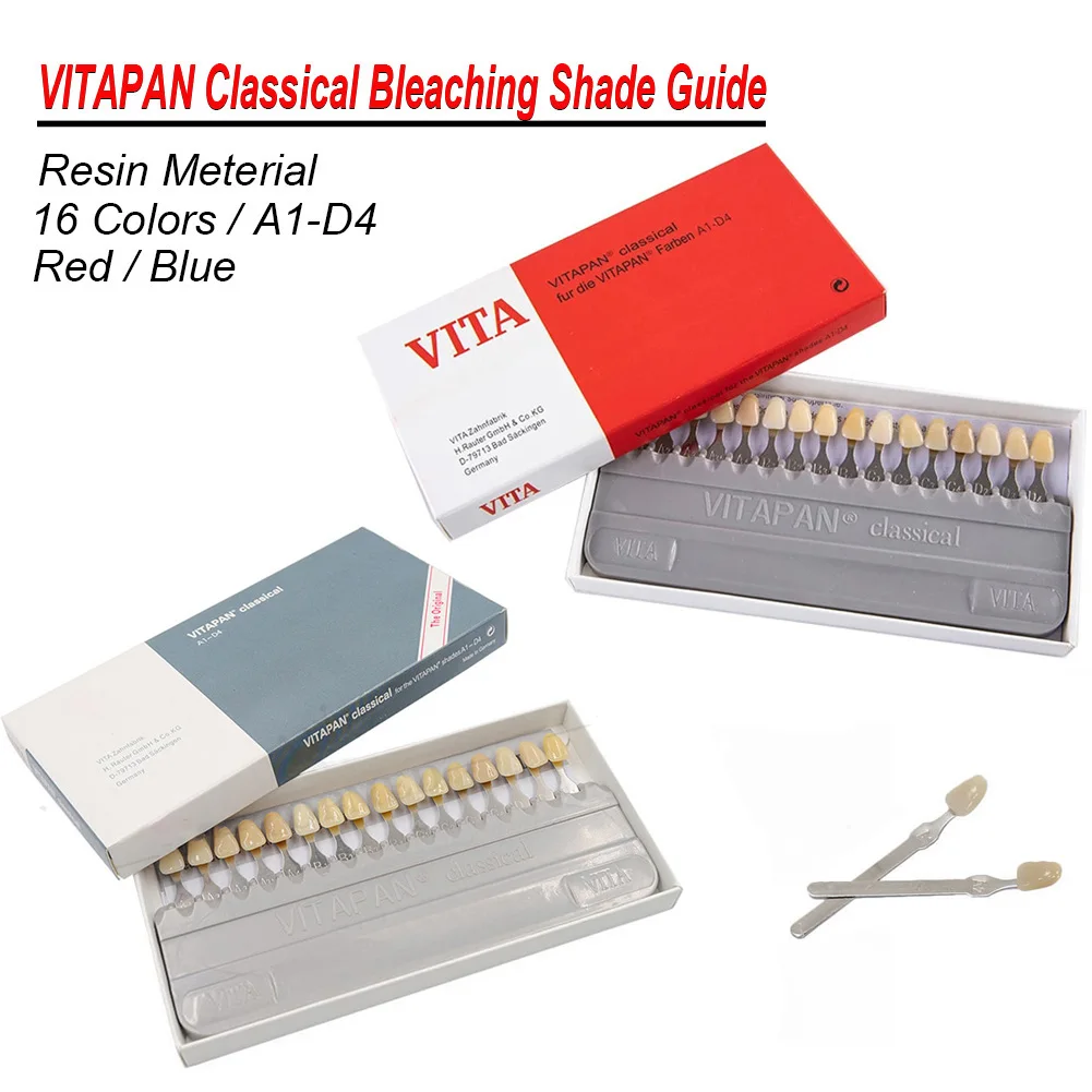16 Colori A1-D4 Vita Classic Dental Bleach Shade Guide Sbiancamento Dei Denti Guida Dentale In Porcellana Modello Di Confronto Piastra Colorimetrica