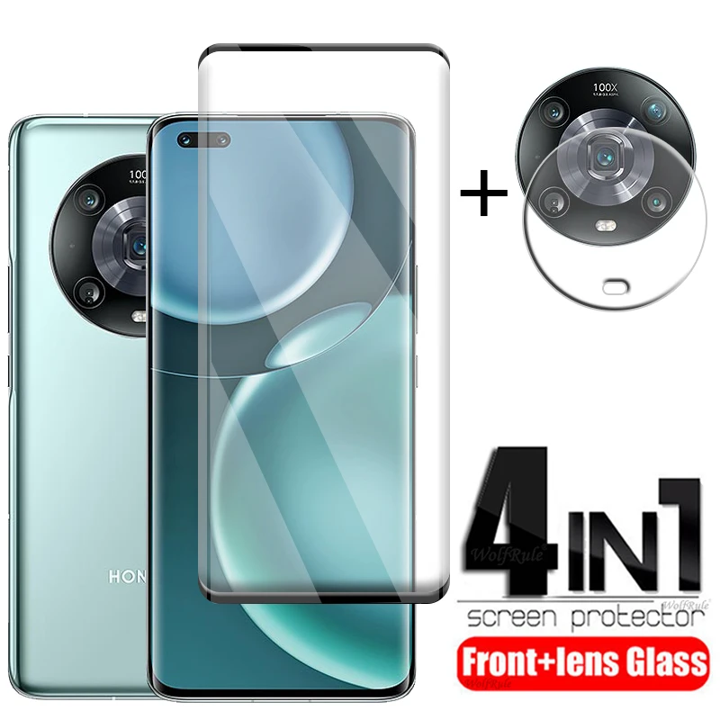 4-In-1 Per Honor Magic 4 Pro Glass Per Honor Magic 4 Pro Glass 9H Full Screen Protector Per Huawei Honor Magic 4 Pro Lens Film