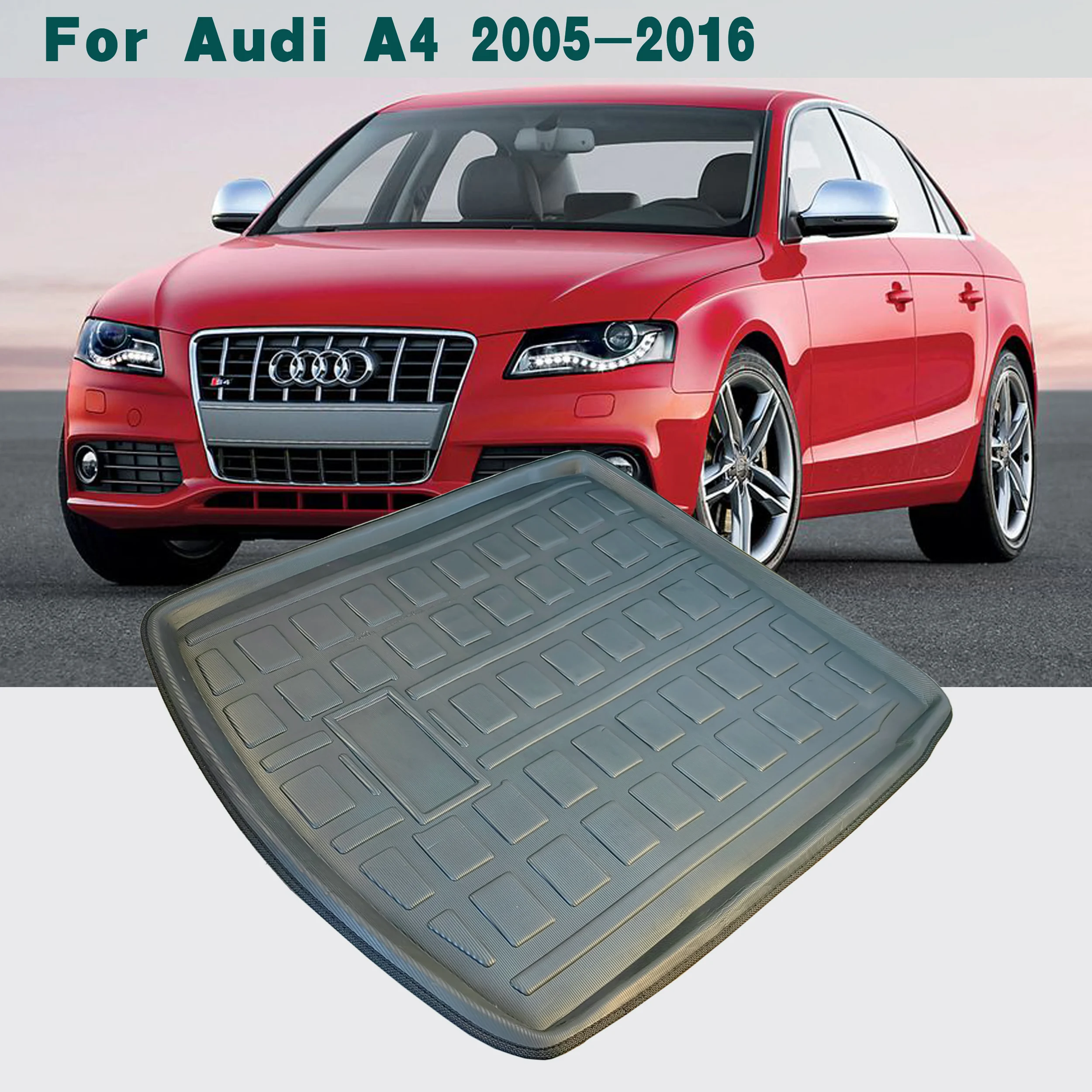 Per Audi A4 S4 Rs4 B7 B8 Sedan Sedan 2005 2006 2007-2013 2014 2015 2016 Car Rear Boot Cargo Liner Su Misura Tappetino Per Bagagliaio Vassoio Da Pavime