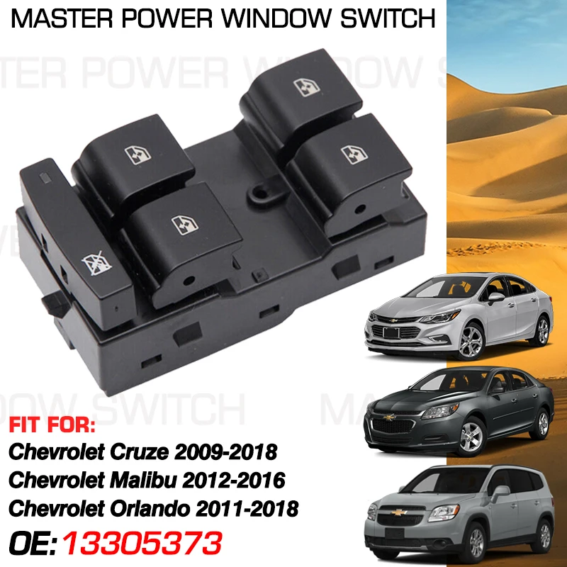 Pulsante Interruttore Di Controllo Alzacristalli Elettrico 13305373 8 Pin Per Chevrolet Cruze Chevrolet Malibu Chevrolet Orlando 2009-2018