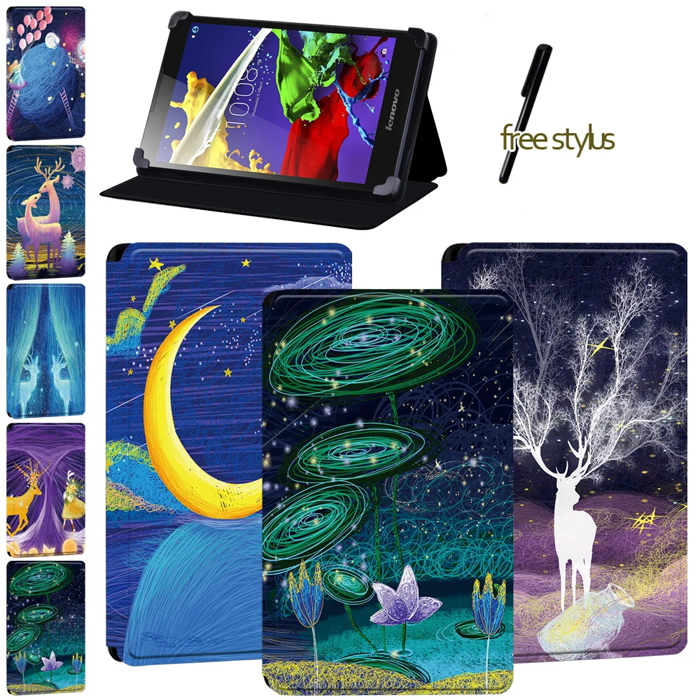 Custodia Per Tablet Lenovo Tab 2(A7-10/A7-10F)/A10-70/Tab 4(8/8 Plus/10/10 Plus)/Tab 2 A8/Tab 3 7 Essential/Tab 3 Con Vernice