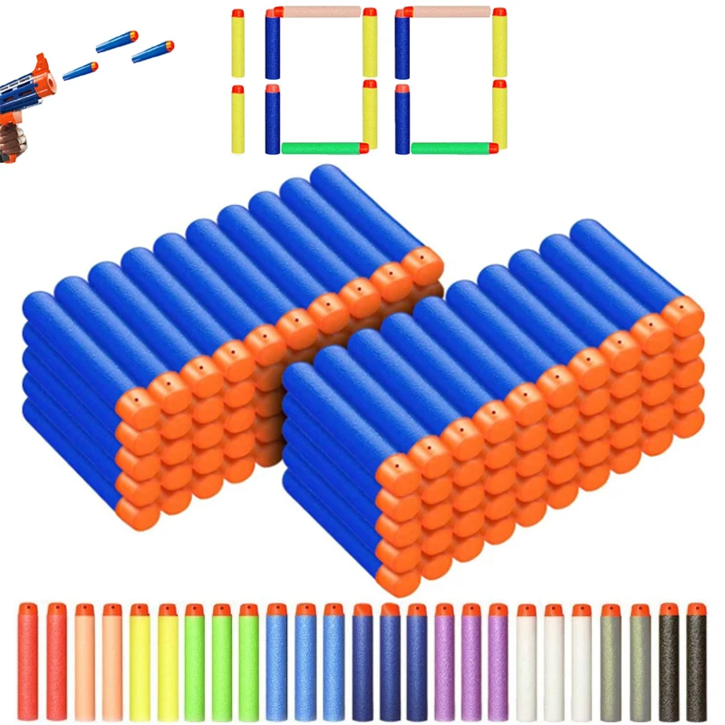 50-100 Pz Per Nerf Proiettili Eva Soft Hollow Hole Head 7.2Cm Ricarica Bullet Darts Per Nerf Gun Accessori Per Nerf Blasters