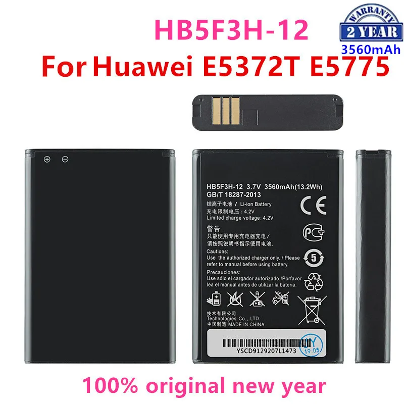 100% Batteria Originale Hb5F3H/Hb5F3H-12 3560Mah Per Huawei E5372T E5775 4G Lte Fdd Cat 4 Wifi Router
