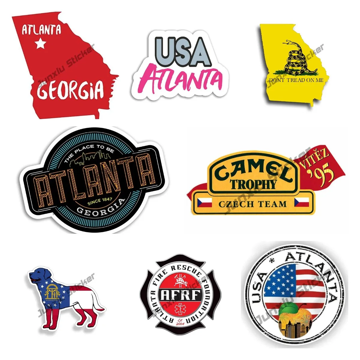 Georgia Flag Decal Atlanta Georgia Flag Map Styling Sticker Georgia Usa Pink Sticker Laptop Bagagli Auto Bumper Motor Sticker