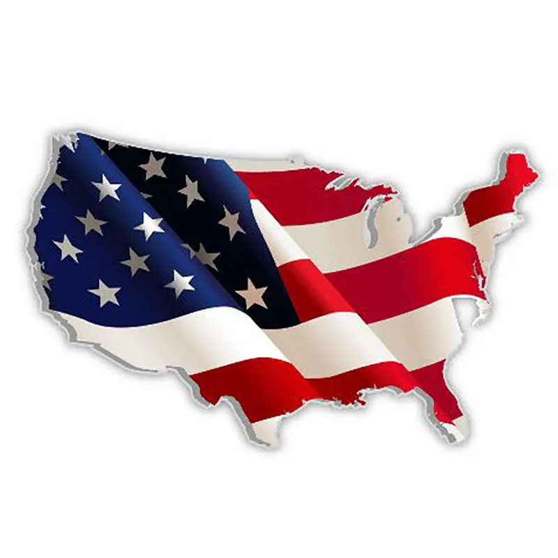 V1632 # Usa Stati Uniti D'America American Us Map Flag Decal Car Truck Boat Decal Laptop Graphics Car Sticker