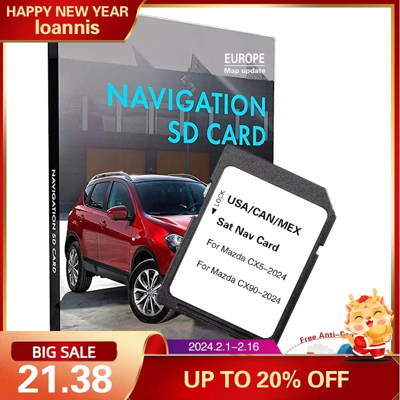Ultime Mappe Sat Navi 2023 Usa Can Mex Sd Card Per Mazda Cx-5 Cx-90 Scheda Di Memoria Per Auto Aggiornamento Software Mappa Gps 16Gb