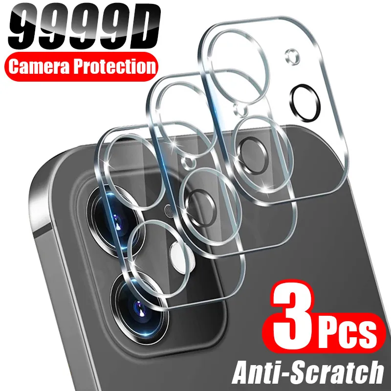 3Pcs Full Cover Camera Lens Protector On Per Iphone 12 13 Pro Max Mini Camera Protector Per Iphone 11 Pro Max Vetro Protettivo