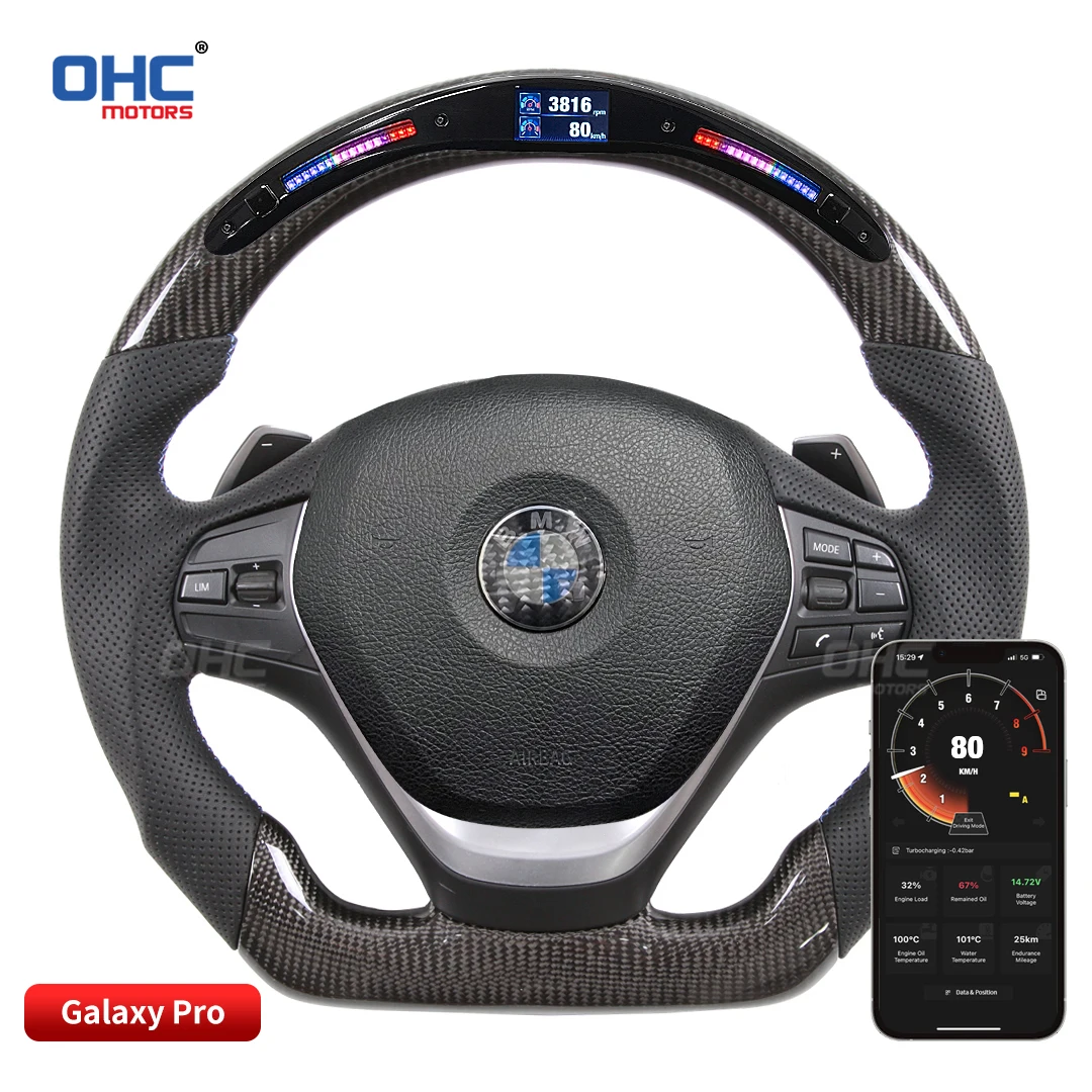 Volante A Led Con Display Da Gara Compatibile Per Bmw Serie F20 F30 F32 3