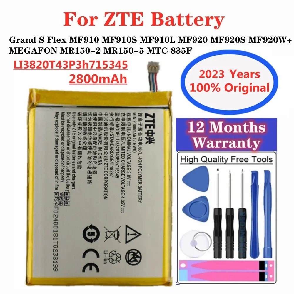 Batteria Originale 2800Mah Per Zte Grand S Flex Mf910 S Mf910L Mf920 S Mf920W + Megafon Mr150-2 Mr150-5 Mtc 835F