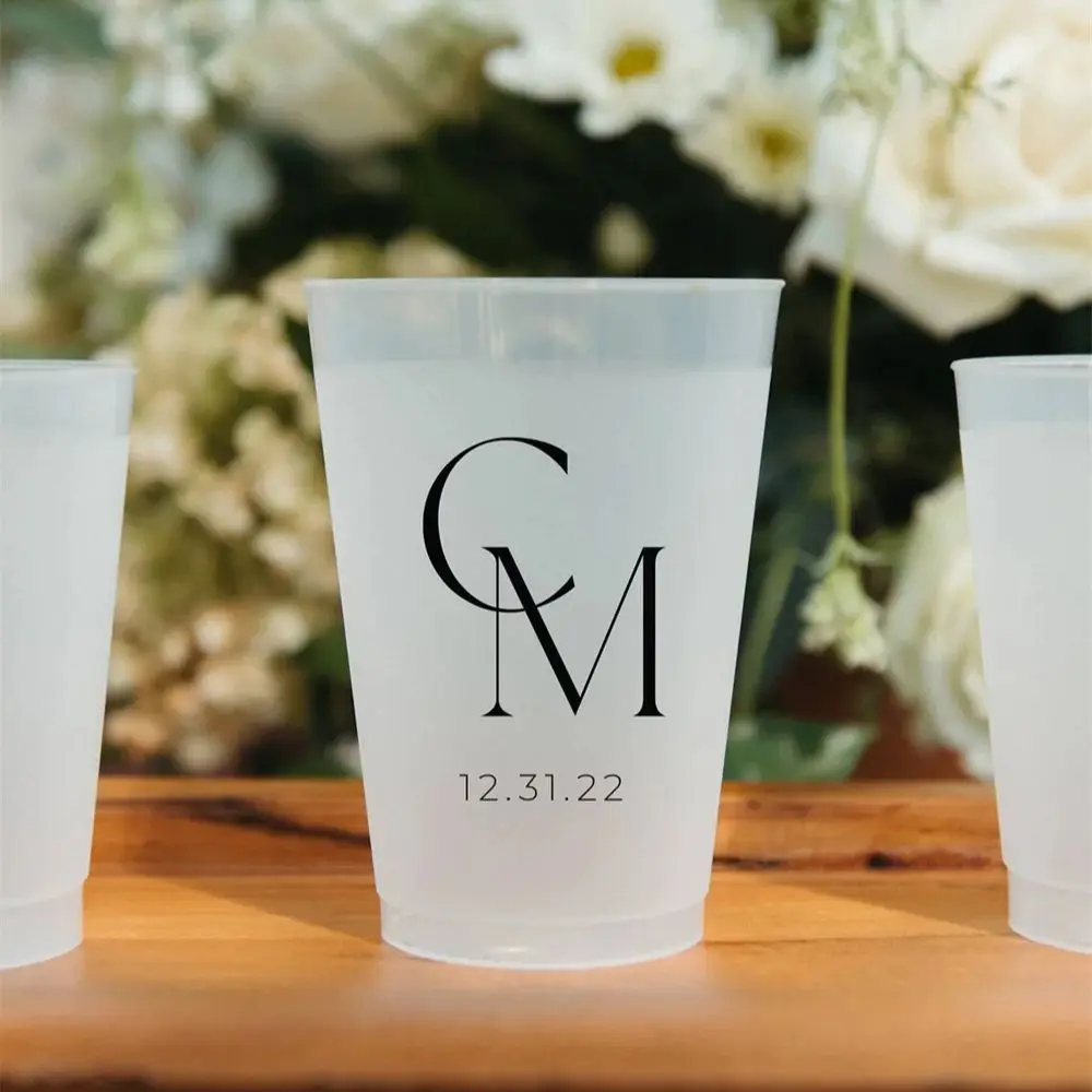 Tazze Flessibili Infrangibili Smerigliate Personalizzate, Tazze Personalizzate Per Bomboniere, Bomboniere, Matrimoni Minimalisti, Matrimoni Moderni