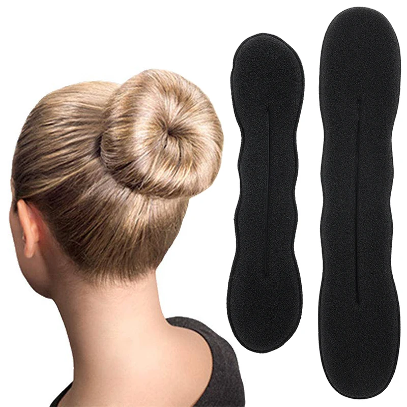 Soft Sponge Hair Roller Styling Twister Tool Black Bun Maker Hair Twist Wand Bigodino Hair Style Styling Magic Sponge Band