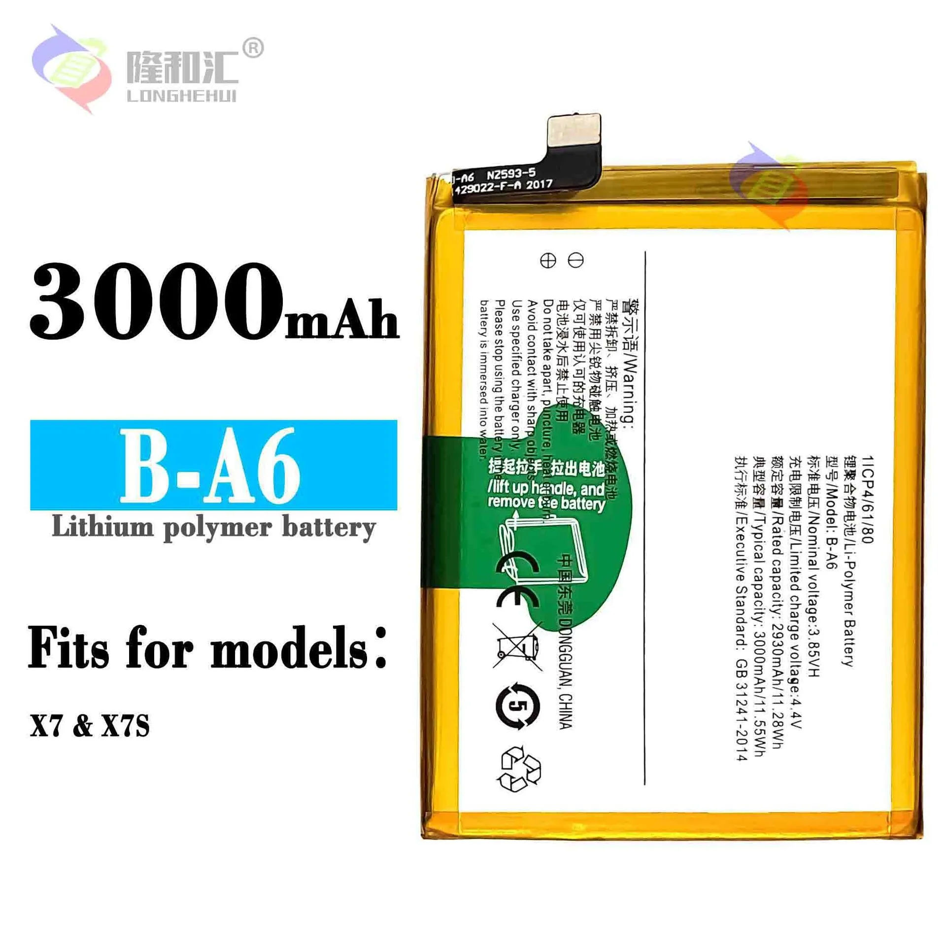 Batteria Nuova Per Vivo X7 3000Mah B-A6 Smartphone Batterie Ricambio