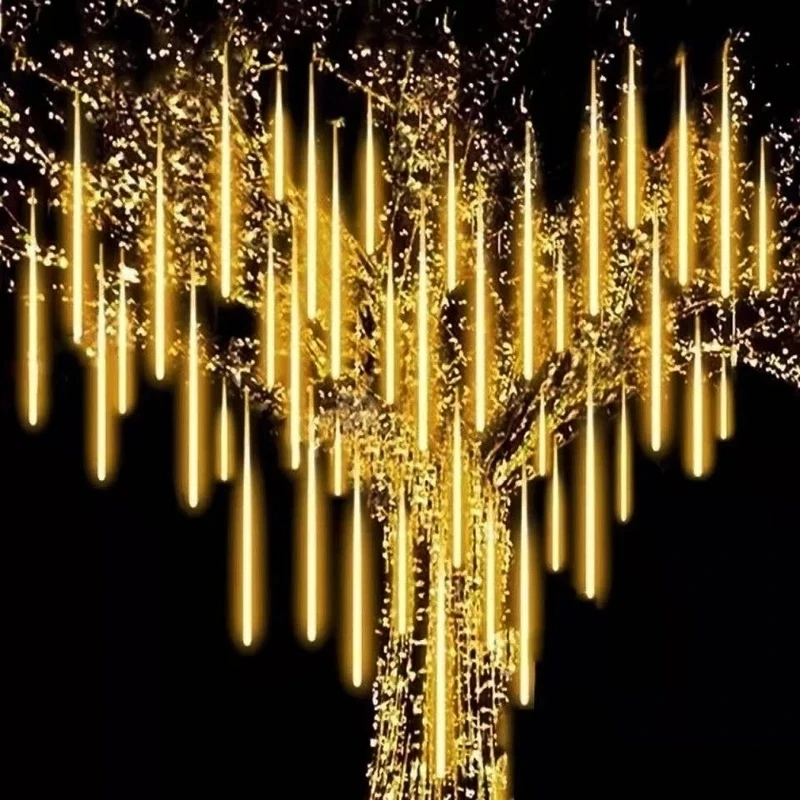 Natale Led Meteor Shower Garland Festone Holiday Strip Light Outdoor Waterproof Fairy String Lights Per La Decorazione Di Strada
