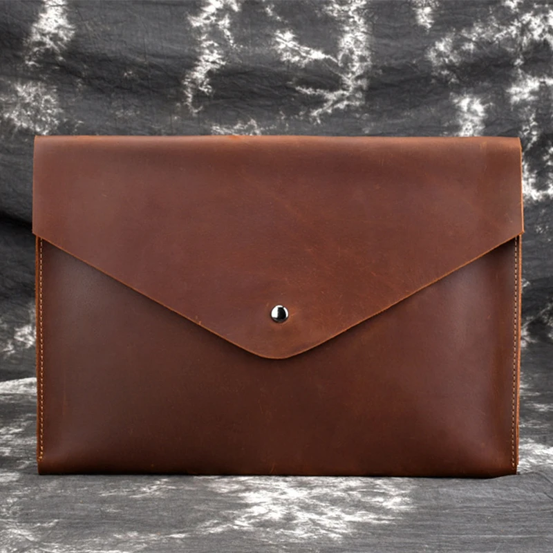 Vintage Fashion Soft Leather A4 Liming Paper Bag Leather Samsung Ipad Tablet Case Bag Borse Leggere Per Buste Aziendali