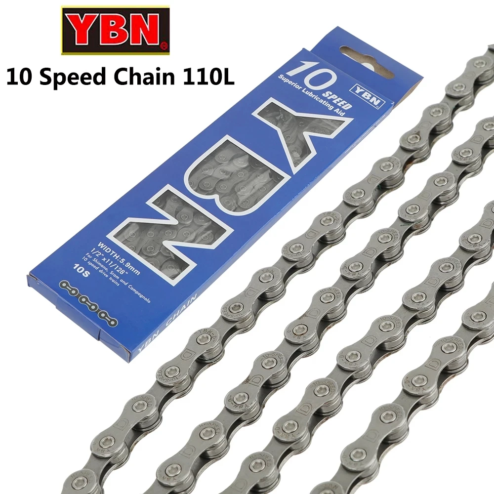 Ybn Mtb 10 Speed Bike Chain Mountain Road Bicycle 20S 30S Catene 110L Con Fibbia Magica Per Sistema Shimano Sram Campagnolo