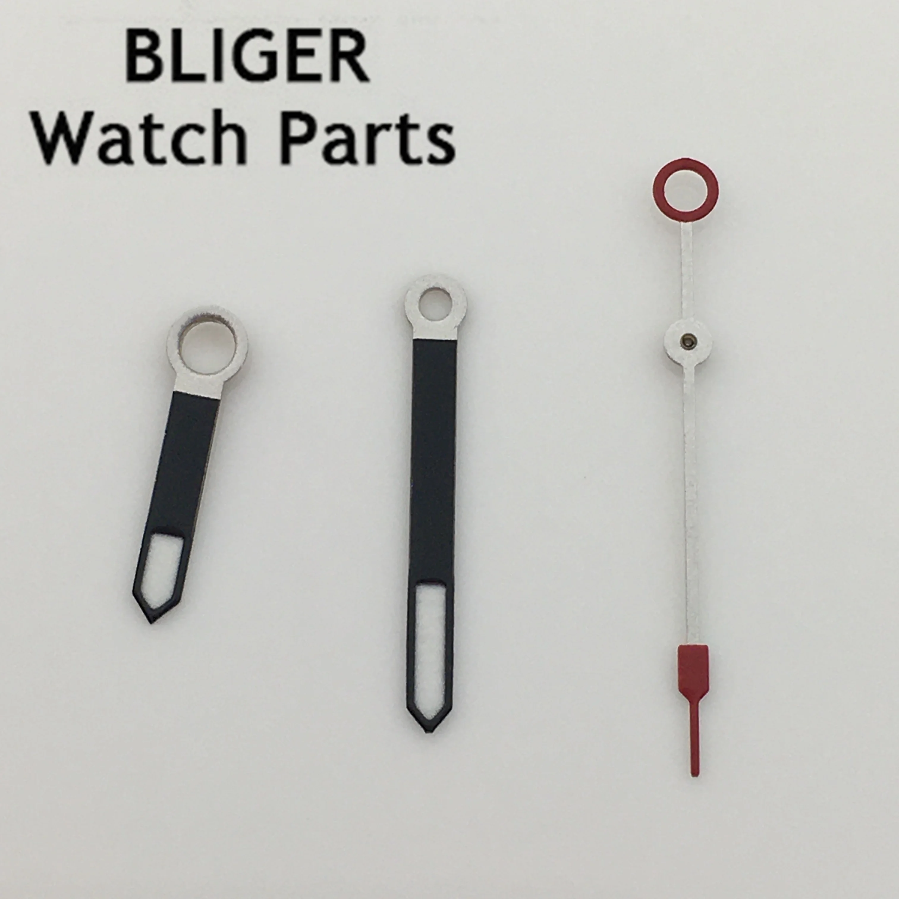 Bliger Black Watch Hands Green Mani Super Luminose Fit Nh35 Nh36 Movement