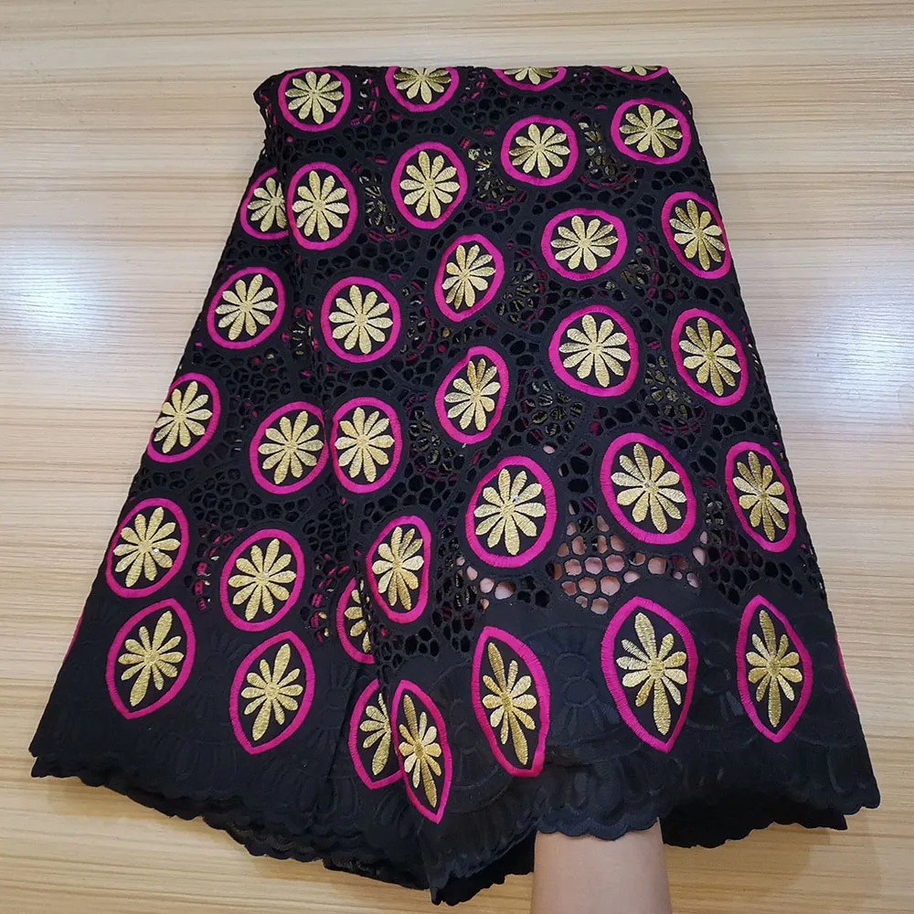 Bestway Swiss Voile African Dry Lace Fabric 2.5 Yards Di Alta Qualità Strass Borer Ricamo Nigeriano Asoebi Robe Lacci Per Cucire