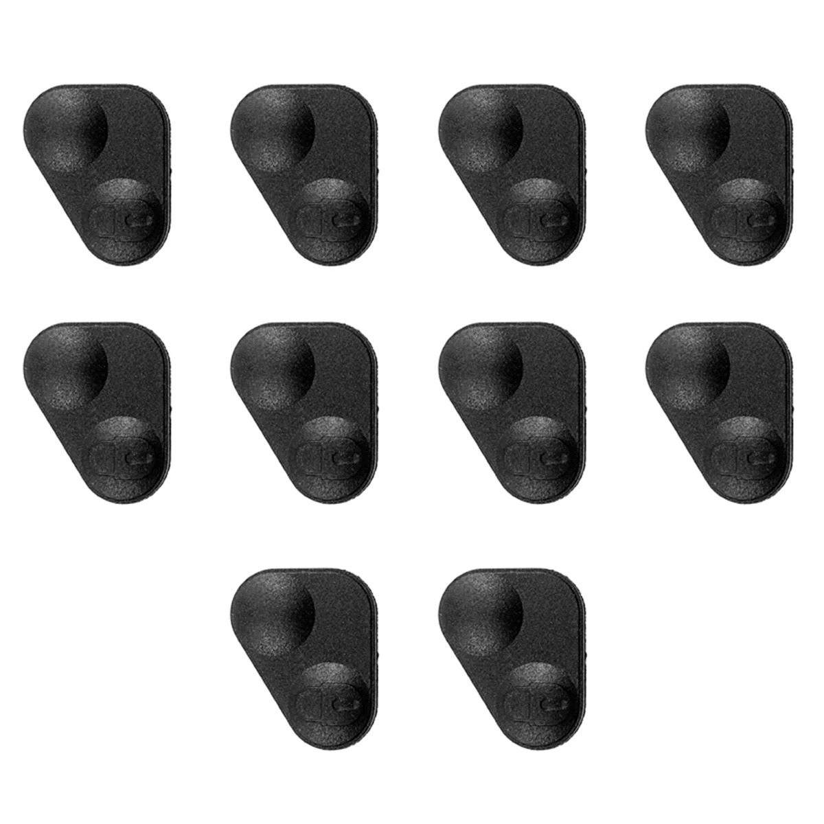 10X Rubber 2-Button Remote Key Fobs Pad Cover - Ywc000300 Per Land/Range Rover P38 Nero