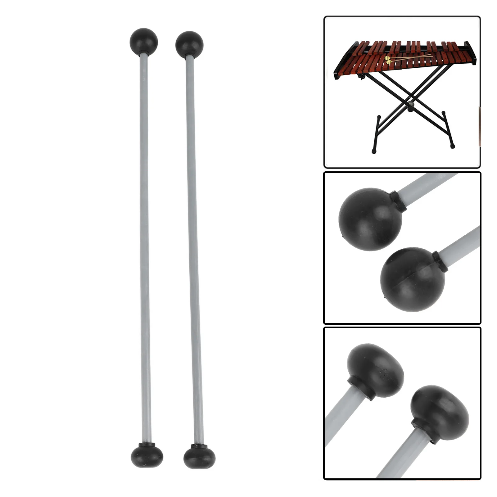 2 Pezzi Timpani Mallet Silicone Plastica Multifunzionale Marimba Tongue Drum Mallet Timpani Stick