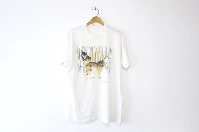 Maglietta Vintage Fawn Doe Rosa Wolf Xxl 2X