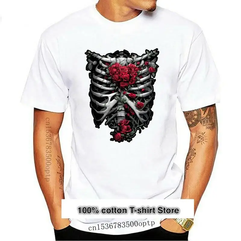Camiseta Con Cuello De Barco, Camiseta Con Espiral Directa, Roja, Rosa, Huesos De Esqueleto, Corazon, Negro