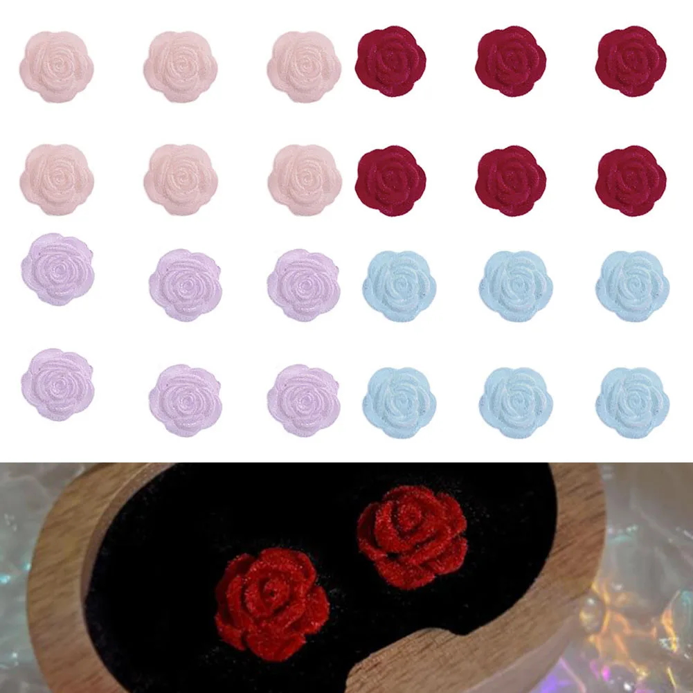 Scrapbook Decor Rose Sammelalbum Jahrgang Pastoralstil Rose Rot/Lila/Blau/Rosa 19*19Mm 50Struck Fai Da Te Handwerk Brandneu