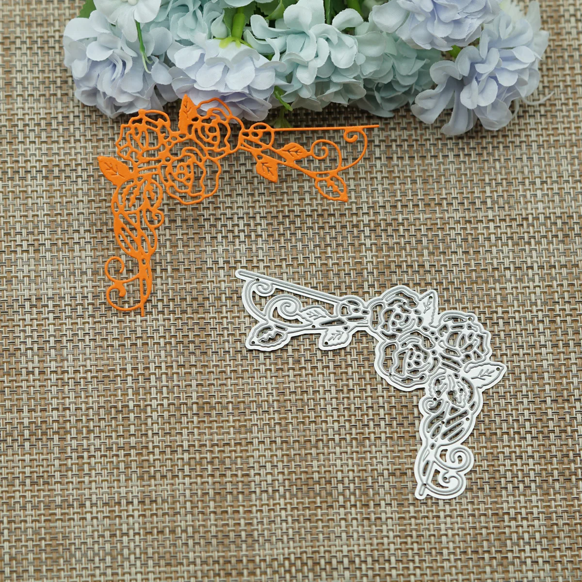 Recinzione Con Fiore Rosa Taglio Di Metallo Die Scrapbooking Album Fatto A Mano Edge Conner Decorazione Craft Paper Art Work Cutter Mold