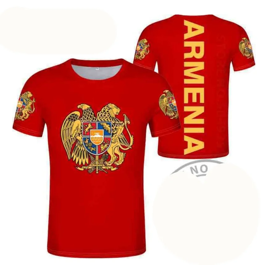 Maglietta Dell'Armenia Gratuita Nome Personalizzato Numero Foto Logo Nero Rosso Nero Tees Arm Country T-Shirt Bandiera Della Nazione Turca Am Clothes