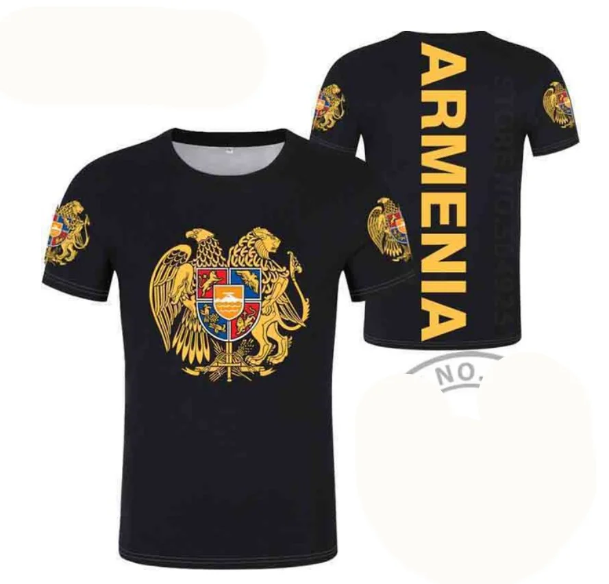 Maglietta Dell'Armenia Gratuita Nome Personalizzato Numero Foto Logo Nero Rosso Nero Tees Arm Country T-Shirt Bandiera Della Nazione Turca Am Clothes