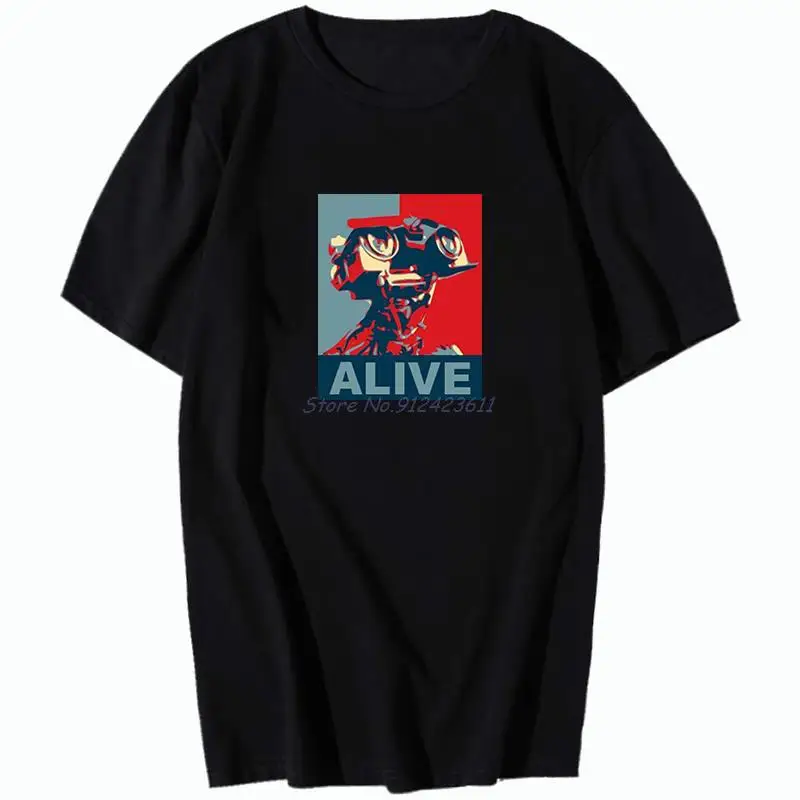 Johnny Number 5 Short Circuit Alive Lebt Nummer Robot Kult T-Shirt Unisex Maglietta Oversize Estate Streetwear Abbigliamento Uomo