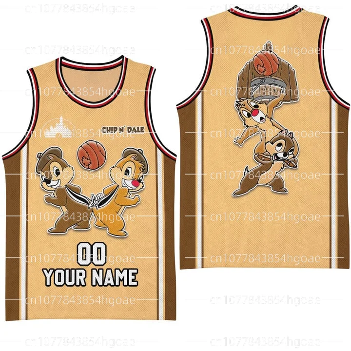 New Chip 'N' Dale Basket Jersey Mesh Sports Vest Disney Free Custom Of Name Numbers For Men And Women'S Jersey