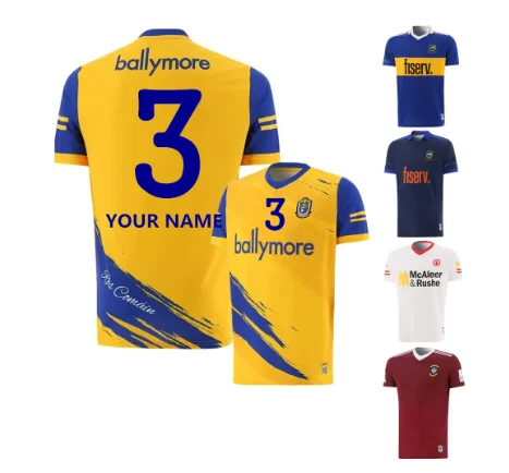 Nome E Numero Personalizzati 2023 2024 Gaa Jersey Down London Donegal Carlow Derry Shirt Ireland Gaa T-Shirt Big Size 5Xl