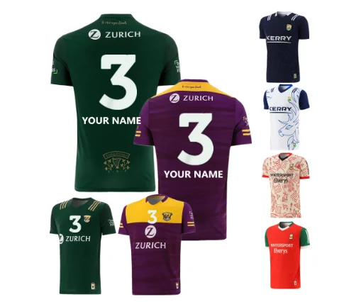 Nome E Numero Personalizzati 2023 2024 Gaa Jersey Tyrone Wexford Westmeath Tipperary Wickwlow Shirt Ireland Gaa T-Shirt