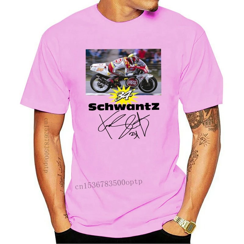 Nuovo Kevin Schwantz Ispirato Numero 34 Logo Design Hipster Funny Top T Shirt Per Uomo Cotone