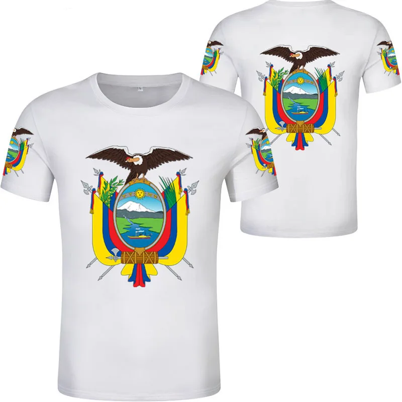 Ecuador Youth Free Custom Made Name Number Ecu T Shirt Nation Flag Ec Spagnolo Ecuadorian College Print Photo Clothes