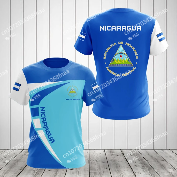 Nuova Estate Nicaragua T-Shirt Fai Da Te Nome Personalizzato Gratuito Numero Nicaragua T-Shirt Bandiera Nicaragua University Print Abbigliamento Da Uo