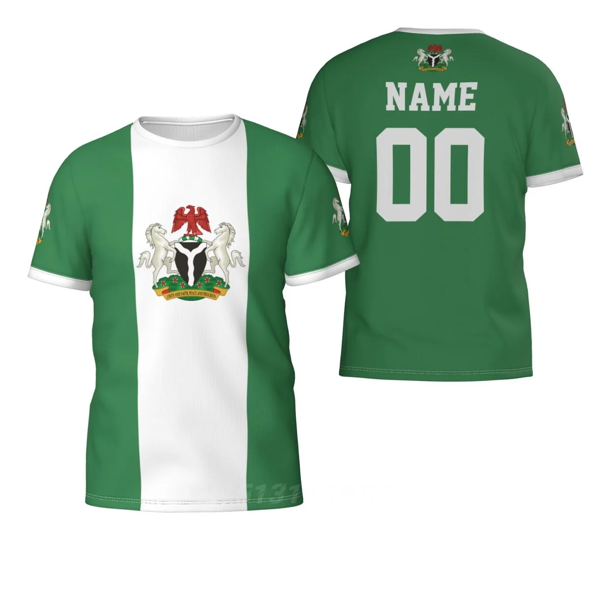 Nome Personalizzato Numero Nigeria Country Flag 3D T-Shirt Abbigliamento T Shirt Uomo Donna Tees Top Per Tifosi Di Calcio Calcio Regalo Taglia Usa