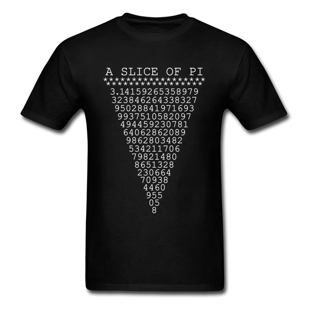 A Slice Of Pi T Shirt Geek T-Shirt Da Uomo Pizza Style Tshirt Numero Gruppi Stampati Abiti 100% Cotone Top Uomo Nero Tees Xxl