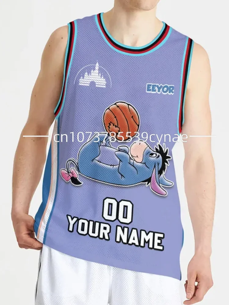 2023 Disney Eeyore Basket Jersey New Mesh Casual Sports Canotta Free Custom Name Number Jersey