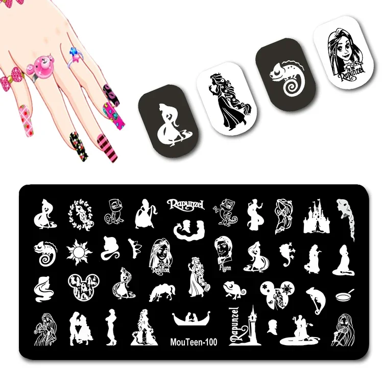 Piatti Per Timbri Disney Princess Piatti Per Timbri Per Unghie Magic Girl Piatti Per Timbri Per Topolino E Principessa #100