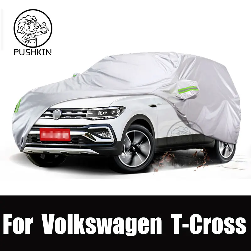 Full Car Covers Rain Frost Snow Dust Waterproof Protection Exterior Car Cover Anti Uv Accessories For Volkswagen Vw T-Cross