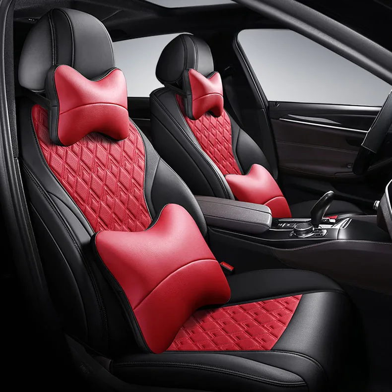 Custom Leather Car Seat Cover For Vw T-Cross C-Trek Volkswagen Cc Santana Jetta Bora Automobiles Seat Covers Car Accessories