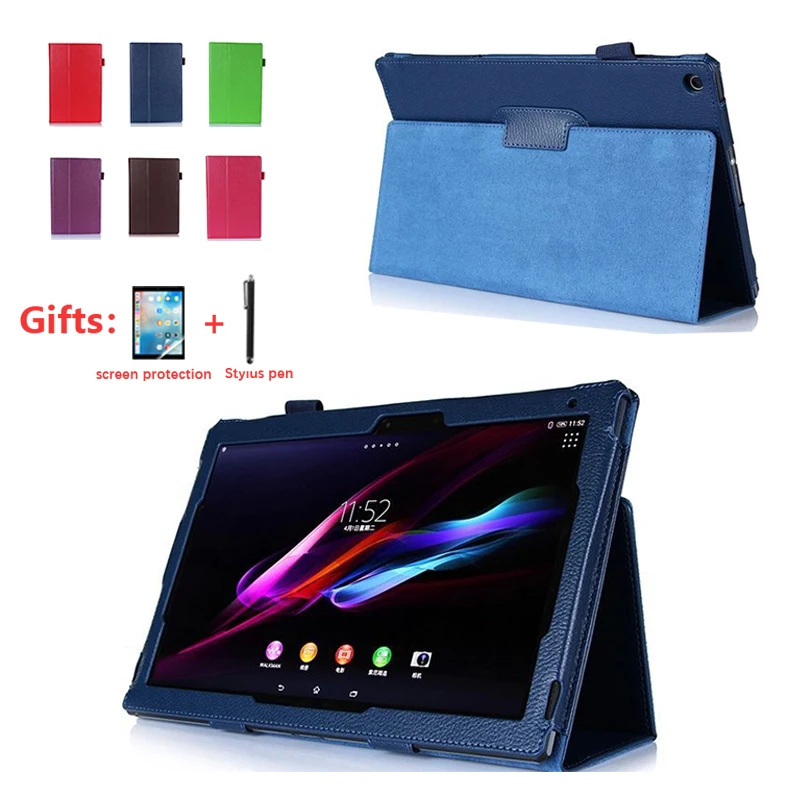 Caso Della Copertura Per 10.1 Pollici Sony Xperia Tablet Z/Z2, Filp Dell'Unità Di Elaborazione Di Cuoio Della Copertura Di Protezione Per Sony Xperia 