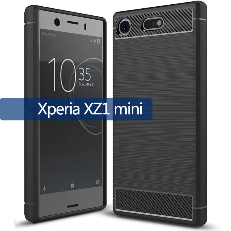 Custodia In Fibra Di Carbonio Per Sony Xperia Xz1 Compact Xz1Mini Custodia Antiurto Per Telefono Per Sony Xperia Xz1 Custodia In Silicone Per Paraurti