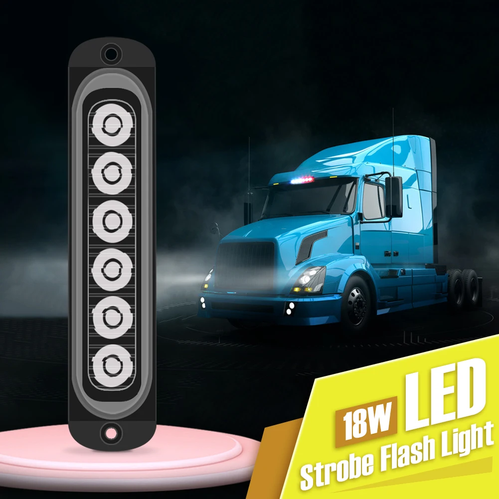 Suhu 6 Led Car Truck Dash Strobe Flash Light Emergency Red & Blue Police Emergency Light Ambulanza Police Strobe Led Warning Light